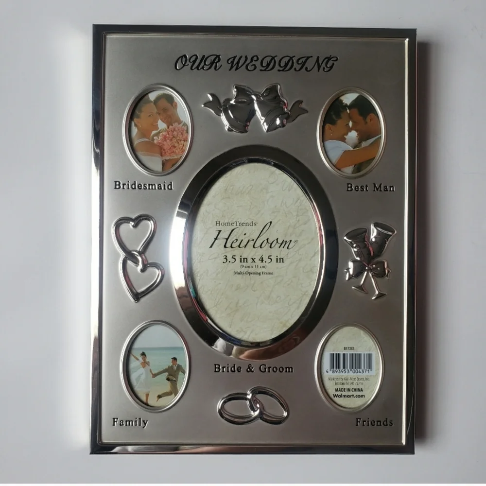 Home Trends Heirloom Mult-Opening Picture Frame Silver Gray Our Wedding